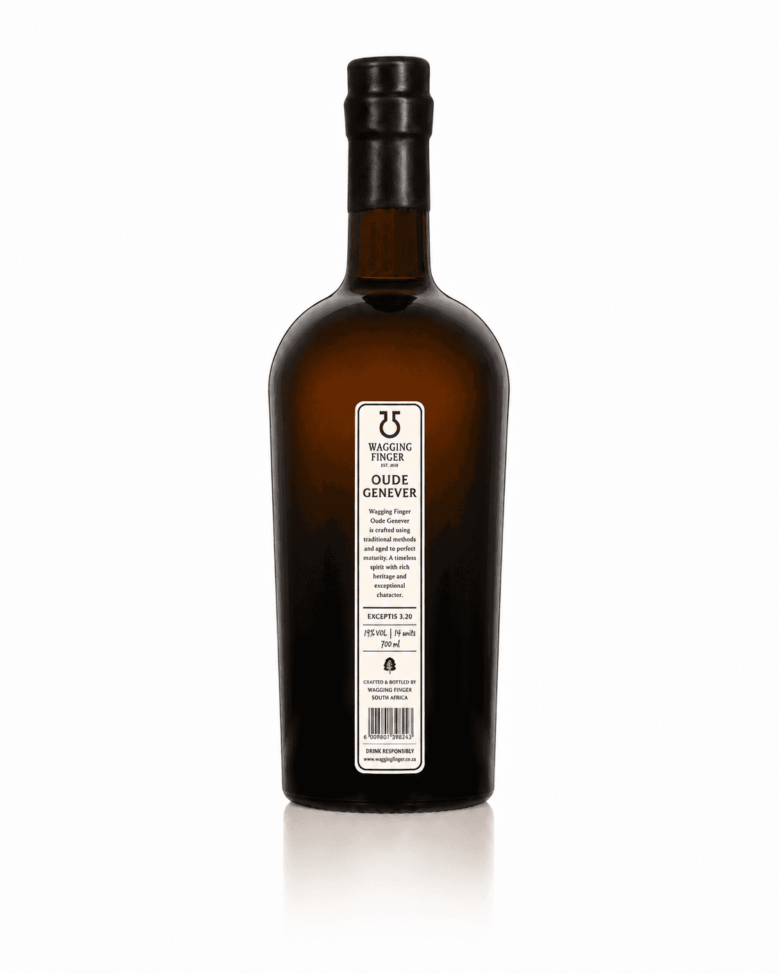 Wagging Finger Oude Genever V3.0 — achterlabel
